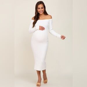 PinkBlush ribbed long sleeve sweater dress midi nwot